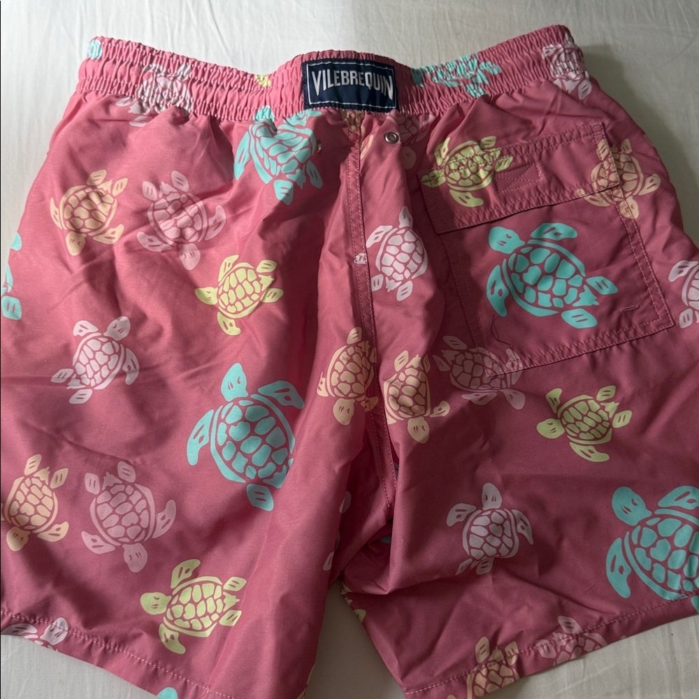 Vilebrequin Pink Turtle Print Men Shorts - Picture 8 of 9